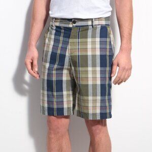 Canterbury New Zealand Tundra Plaid Olive Green Shorts